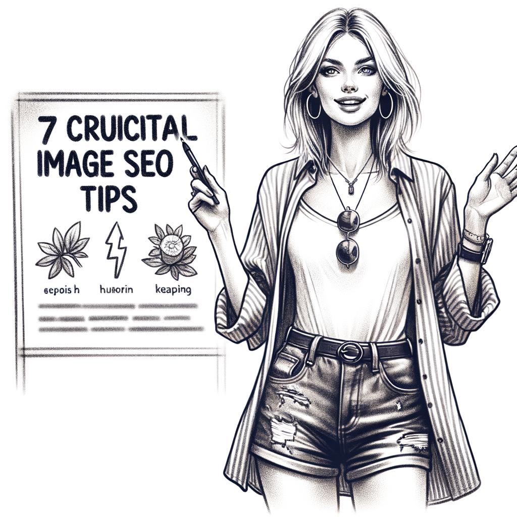 Hot girl in jean hot short and cleavage tshirt telling importance of 7 Important Image SEO tips that are essential for serps and rankings in search engine 1