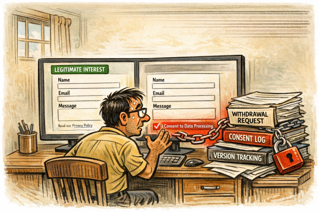 Contact Form Consent Checkbox Implementation WordPress
