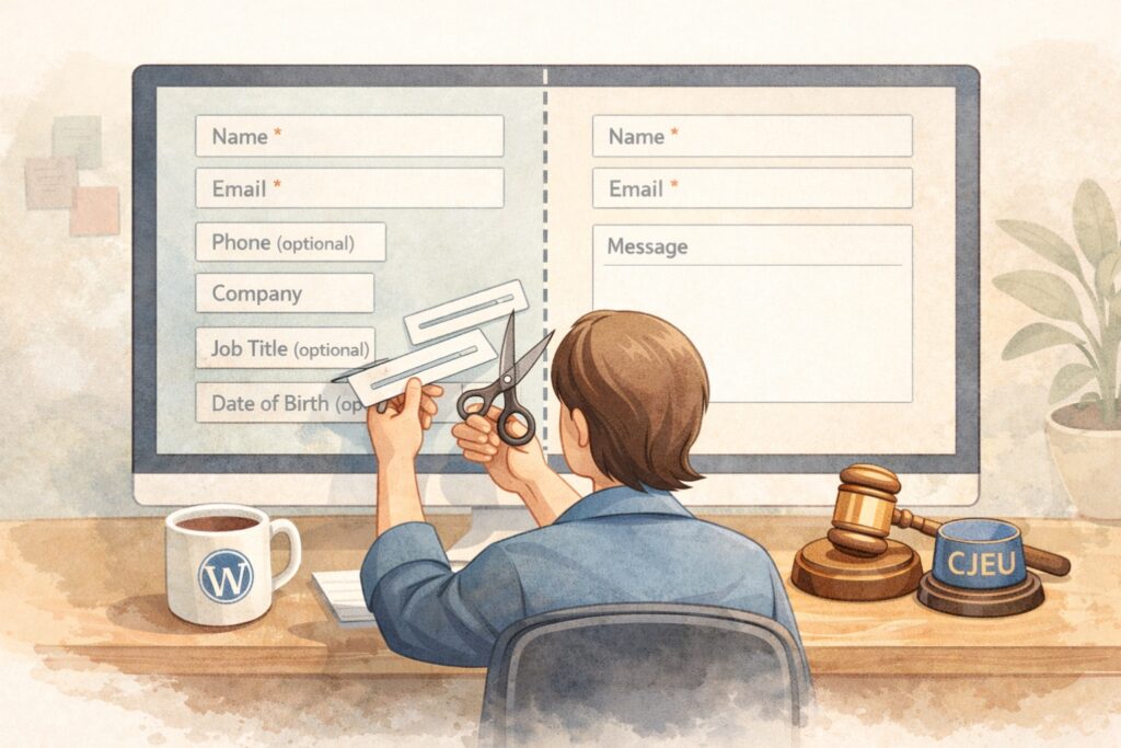Required vs Optional Fields Contact Forms WordPress GDPR